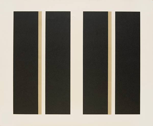 Appraisal: John McLaughlin American - Untitled Vertical Lines T Lithograph in