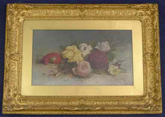 Appraisal: Lino Casimiro Iborra - oil on board Still life of