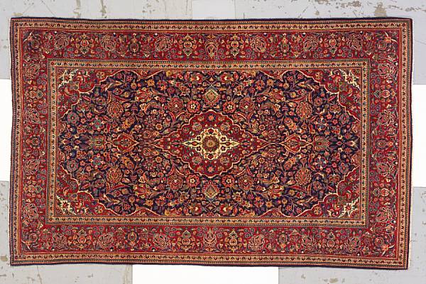 Appraisal: A Kashan rug Central Persia circa size approximately ft in