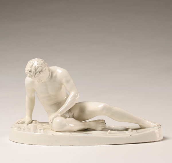 Appraisal: Italian porcelain figure of the Dying Gaul Marked PD Nove