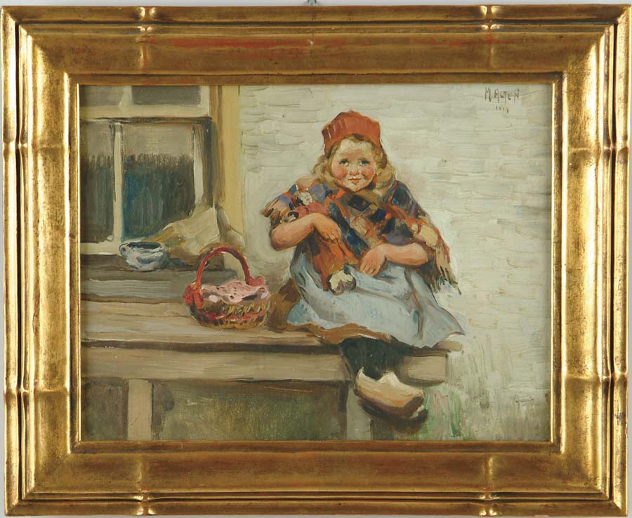 Appraisal: MATHIAS JOSEPH ALTEN American - LITTLE DUTCH GIRL Oil on