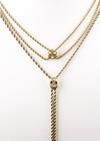 Appraisal: LADY'S WATCH SLIDE CHAINS - One long K yellow gold