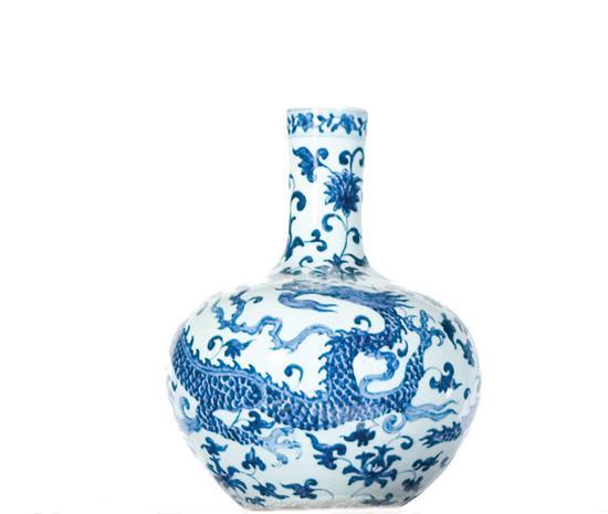 Appraisal: VASE China early th century porcelain Bulbous with blue and