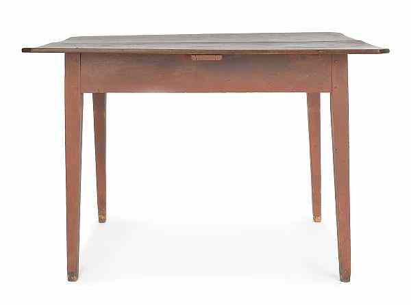 Appraisal: New England painted maple tavern table ca retaining an old