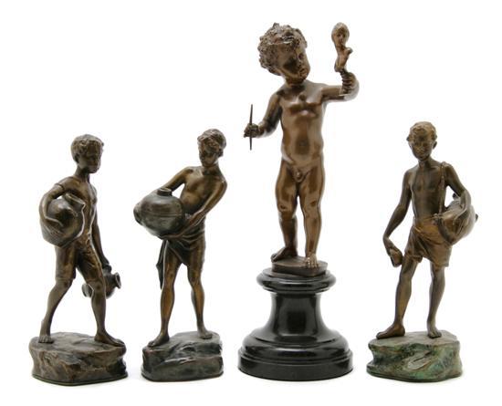 Appraisal: A Collection of Four Classical Bronze Figures each depicting a