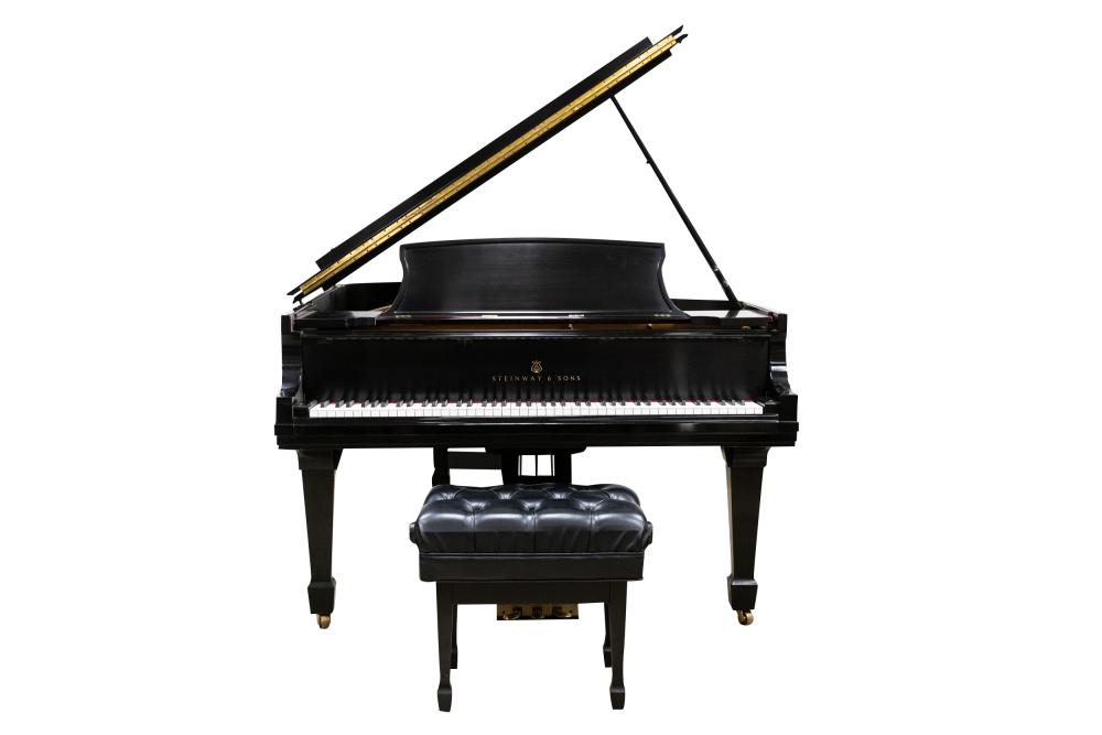 Appraisal: STEINWAY SONS EBONY GRAND PIANO model B serial no ebony