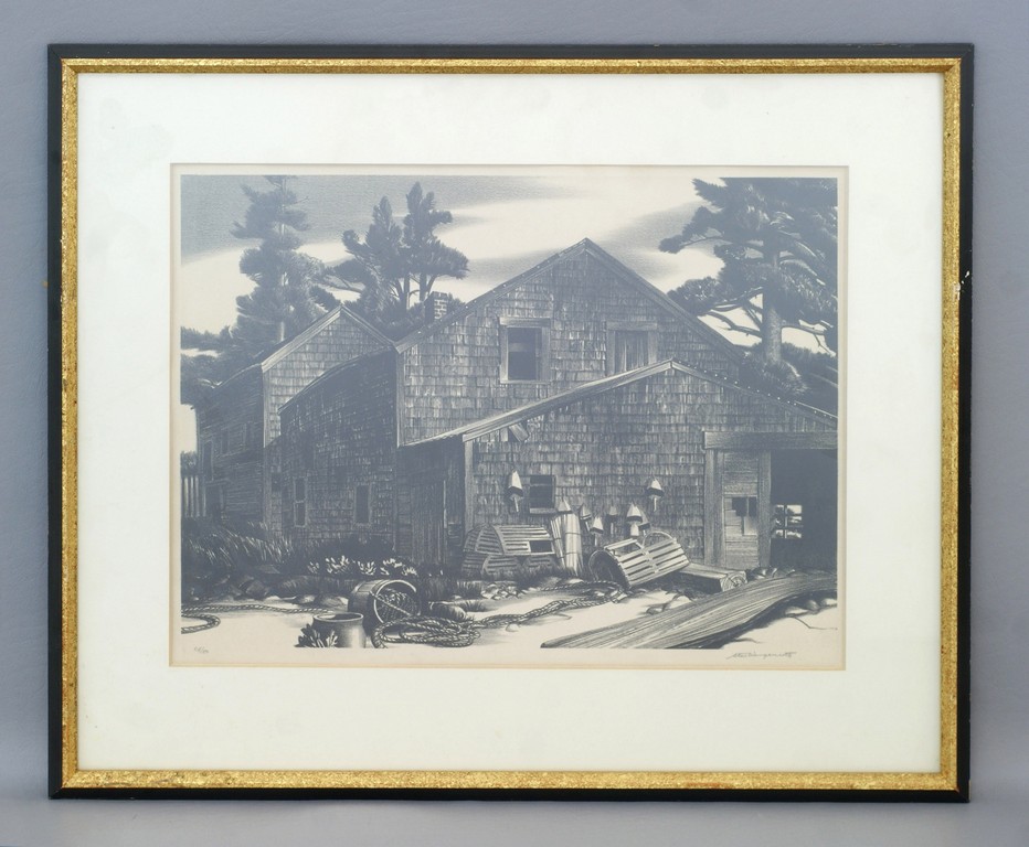 Appraisal: Stow Wengenroth American - House at Port Clyde Lithograph image