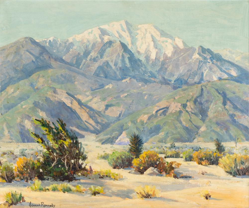 Appraisal: GOUNOD ROMANDY - MT SAN JACINTOoil on artist board signed