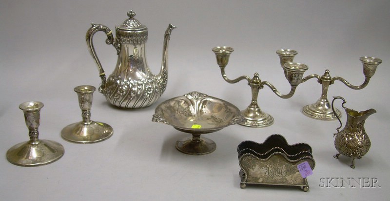 Appraisal: Eight Sterling Silver Items Caldwell Co footed creamer Theodore Starr