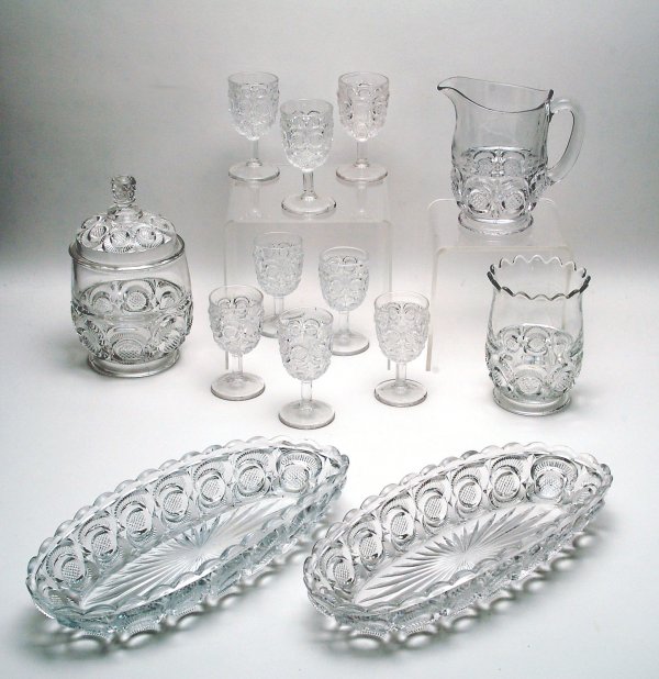 Appraisal: Thirteen pieces of Early American Pattern Glass in the Diamond