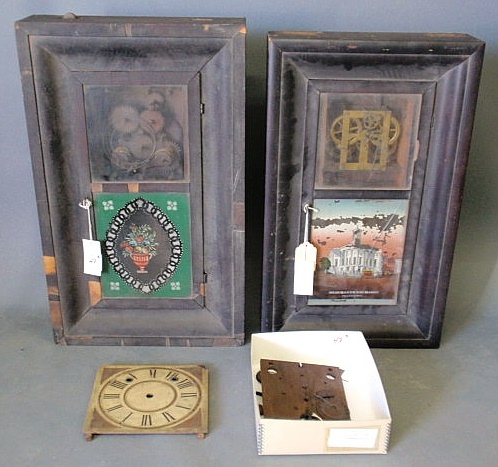 Appraisal: Two ogee mantel clocks veneered one by J J W