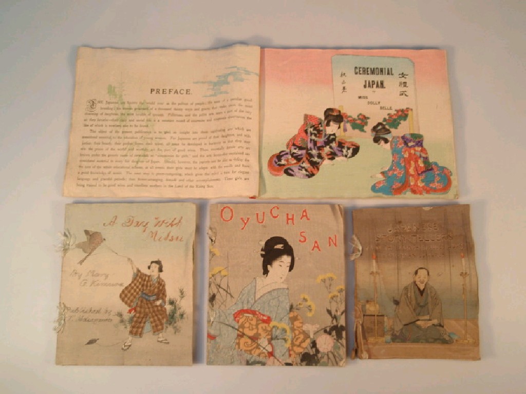 Appraisal: Oyuchasan' Japanese song book on crepe paper Ceremonial Japan with