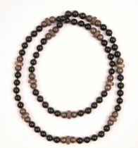 Appraisal: Victorian Bead Necklace circa Late th Century Onyx and Sterling