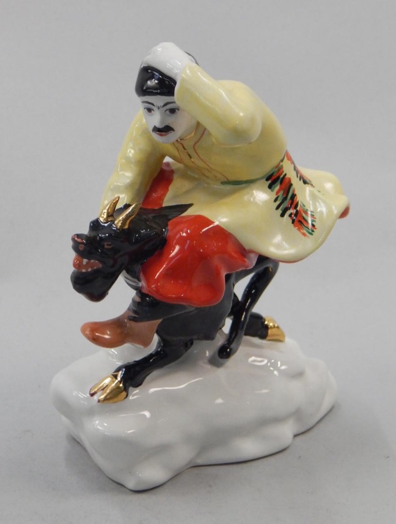 Appraisal: A Russian Lomonosov porcelain figure in the form of a