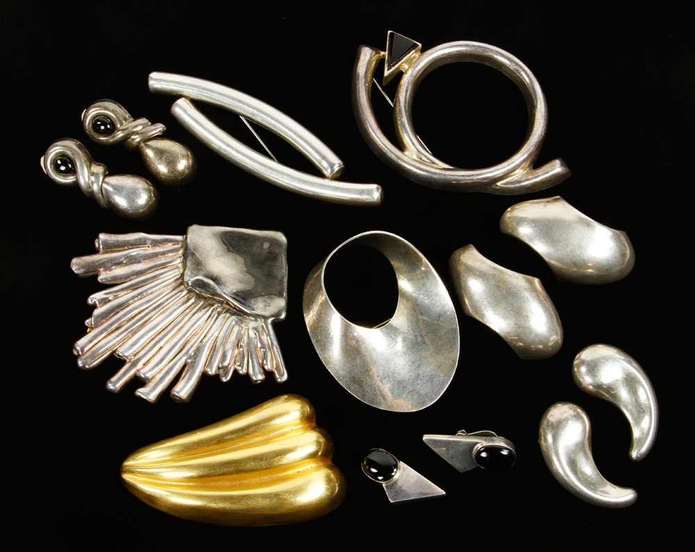 Appraisal: - Mid C Modern Jewelry Collection Collection of mid century