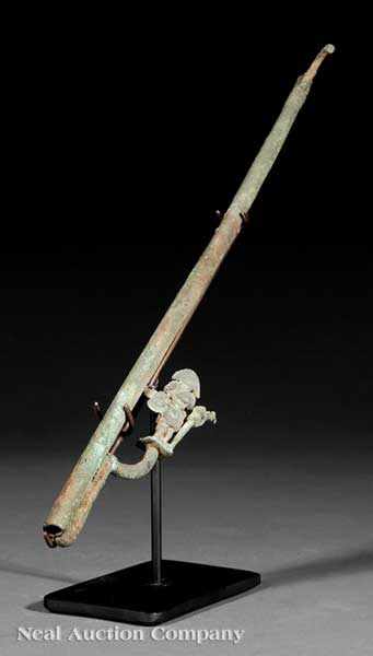 Appraisal: A Pre-Columbian Copper Atlatl c - A D Moche tubular