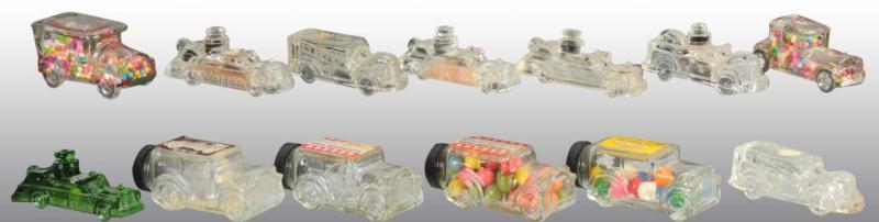 Appraisal: Lot of Glass Automobile Candy Containers Description Most are missing