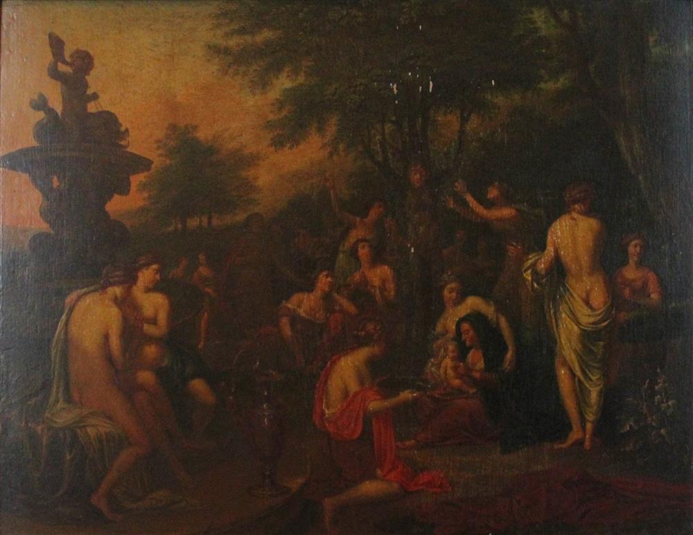 Appraisal: FRENCH SCHOOL ITALIAN SCHOOL th Century APOLLO AND DAPHNE Oil