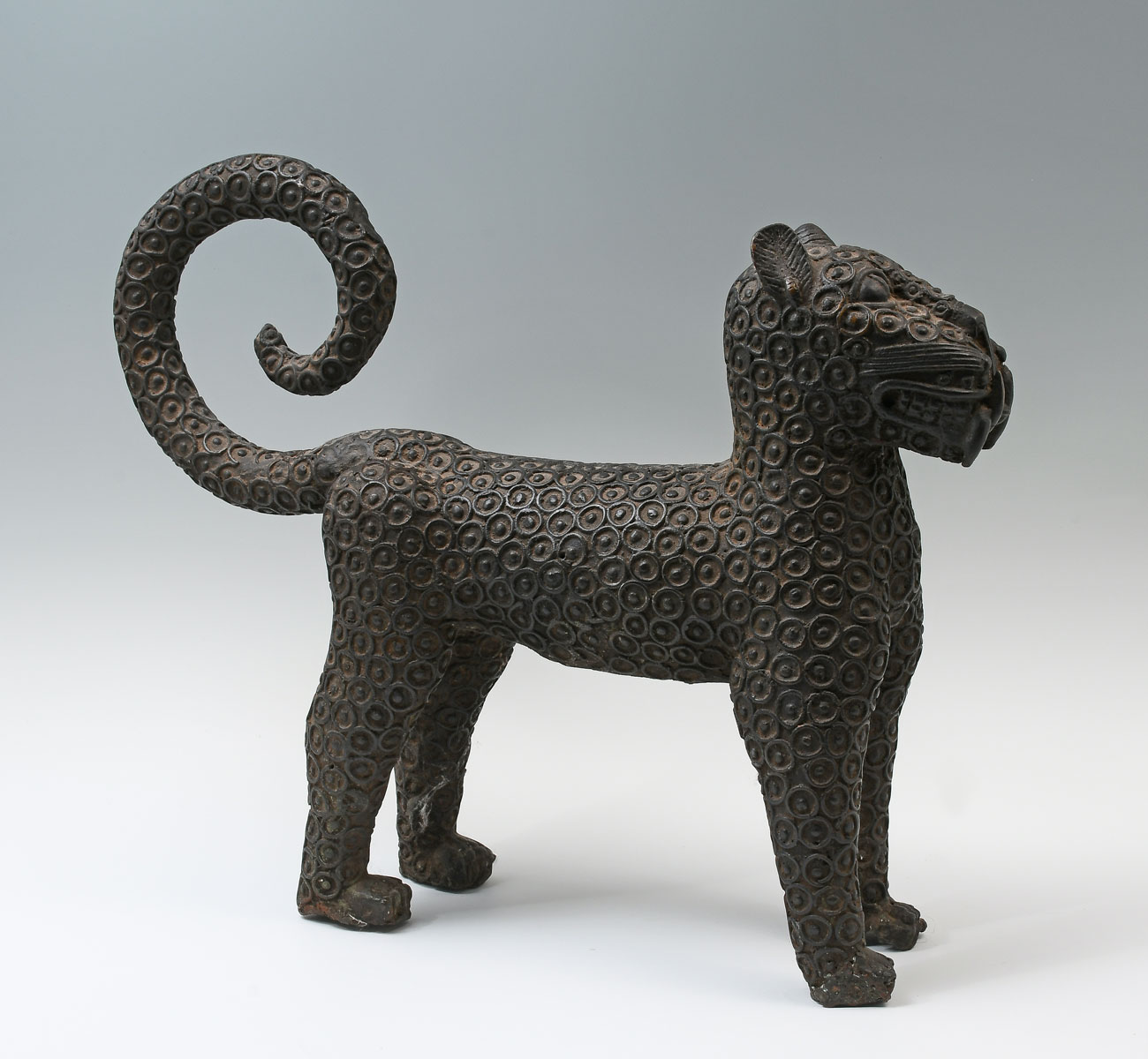 Appraisal: AFRICAN CAST BRONZE LEOPARD Cast bronze Leopard from the Benin