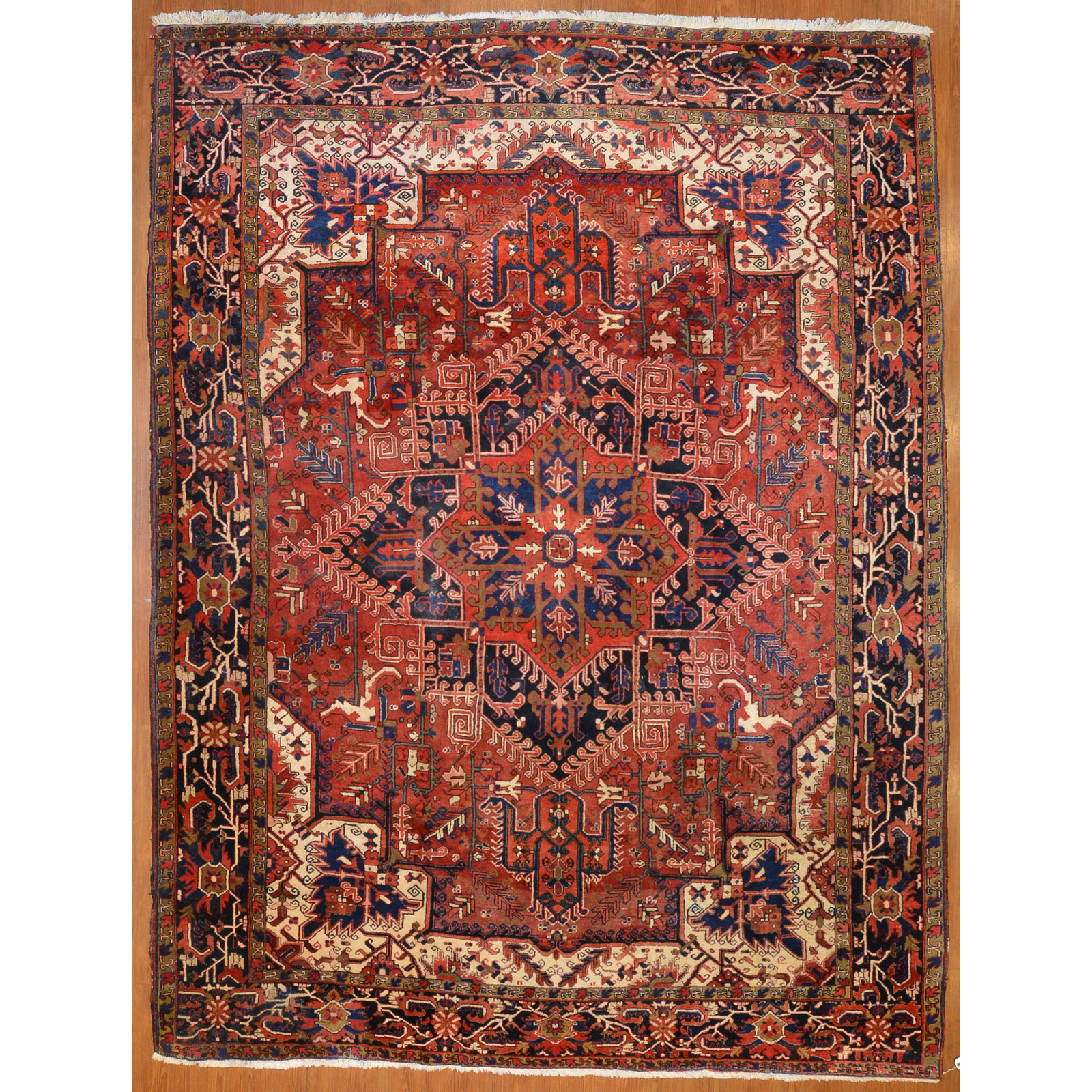 Appraisal: HERIZ CARPET PERSIA X Third quarter- th century hand-knotted wool