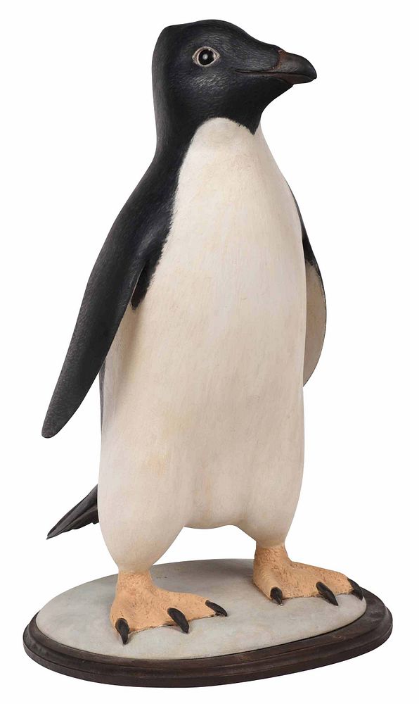 Appraisal: Frank S Finney Adelie Penguin Carving Virginia b Adelie Penguin