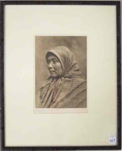 Appraisal: AFTER EDWARD S CURTIS PHOTOGRAVURE Seattle - ''Puget Sound Type