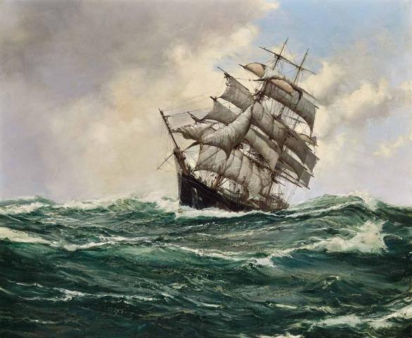 Appraisal: Montague Dawson British - The Carrie Reed Under Full Sail