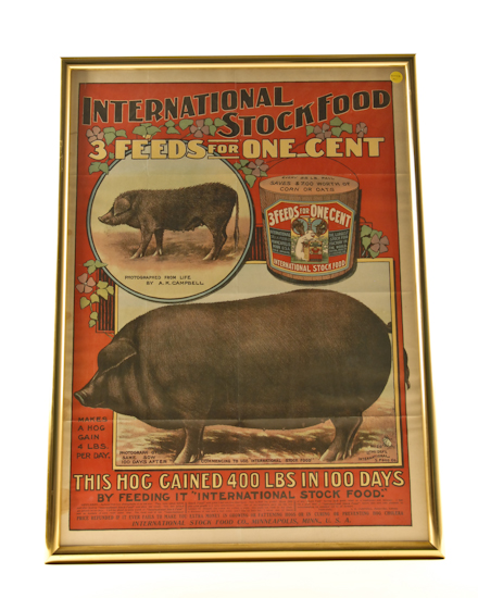 Appraisal: Advertising Poster International Stock Food Nice Framed Lithograph of Stock