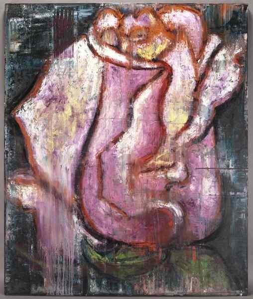 Appraisal: Aaron Fink ''White Rose Bud'' oil on linen Linen ''H