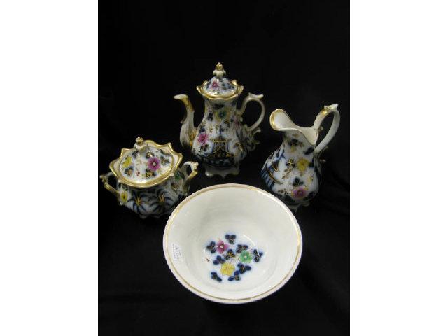 Appraisal: Early Old Paris Style Porcelain Tea Set oriental style decor