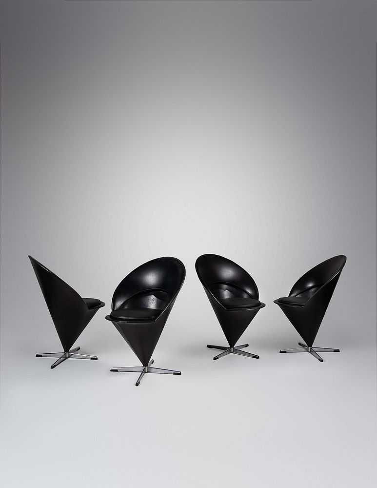 Appraisal: Verner Panton Danish - Set of Four Cone Chairs Frem