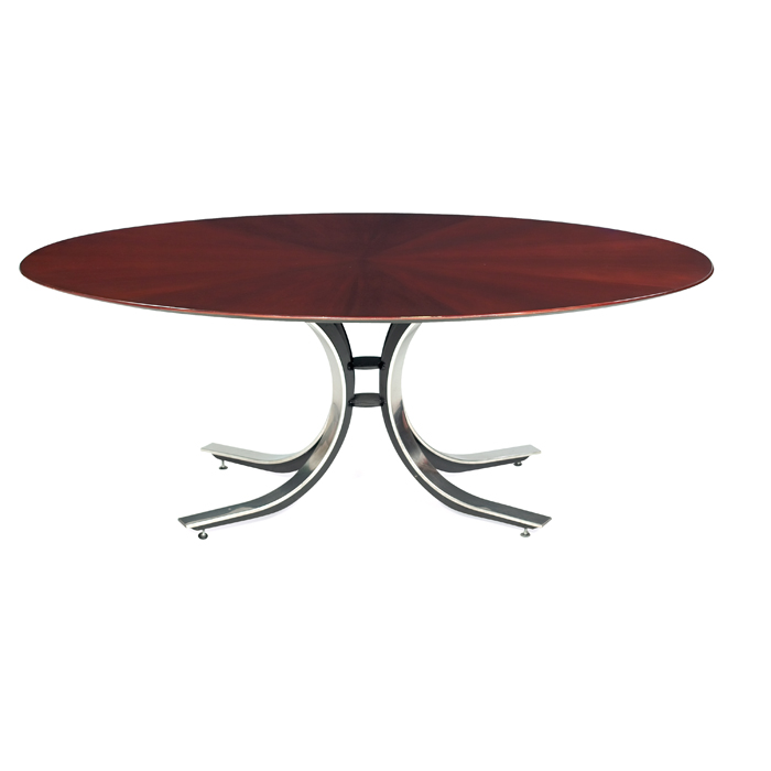 Appraisal: Osvaldo Borsani for Stow Davis dining conference table c elliptical