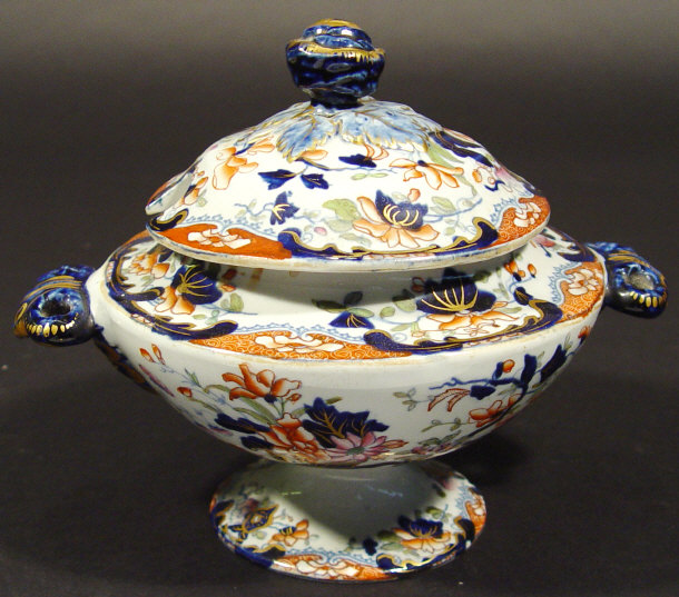 Appraisal: th Century stone china vegetable tureen and cover with floral