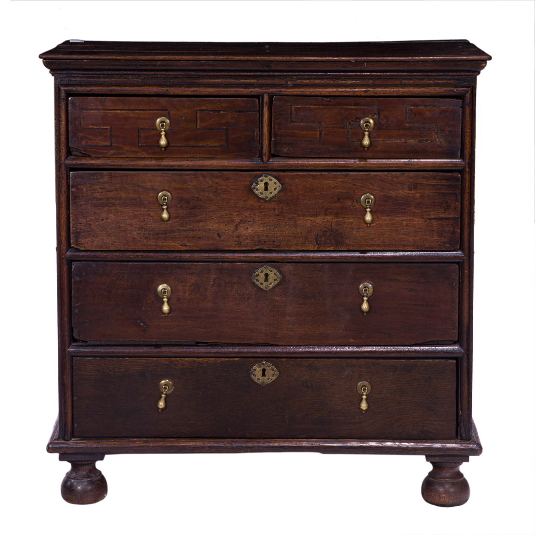 Appraisal: A PERIOD WILLIAM MARY CHEST OF DRAWERS A period William