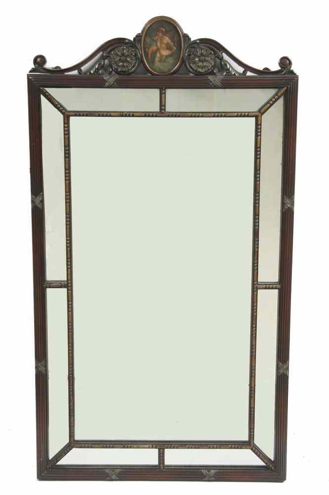 Appraisal: POLYCHROME CLASSICAL MIRROR - Italian Classical Style Polychrome Framed Mirror