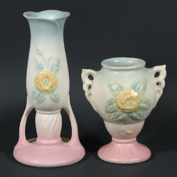 Appraisal: Hull Open Rose - Vases Lot of two Open Rose