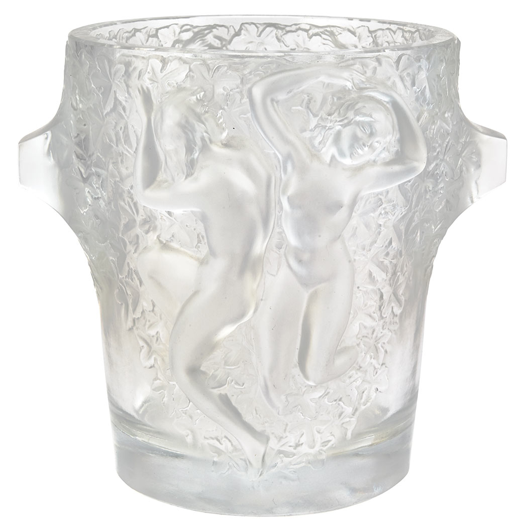 Appraisal: Lalique Molded Glass Ganymede Ice Pail Modern In frosted colorless