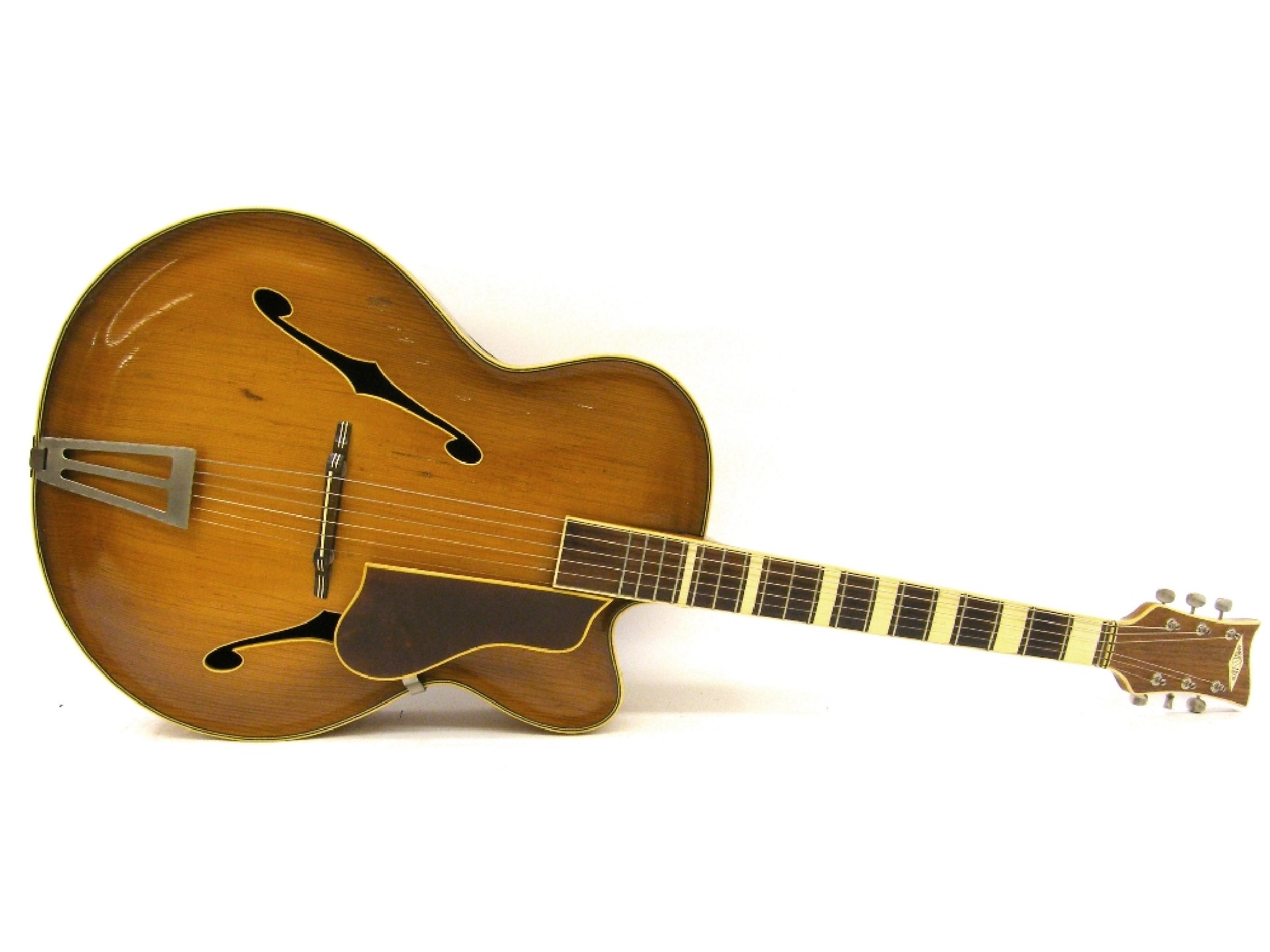 Appraisal: Vintage European archtop guitar branded Ambassador to the head the