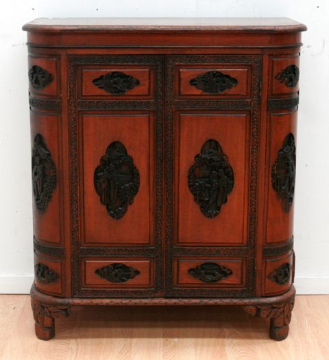 Appraisal: A Shanghai Art Deco sewing cabinet circa cms wide cms