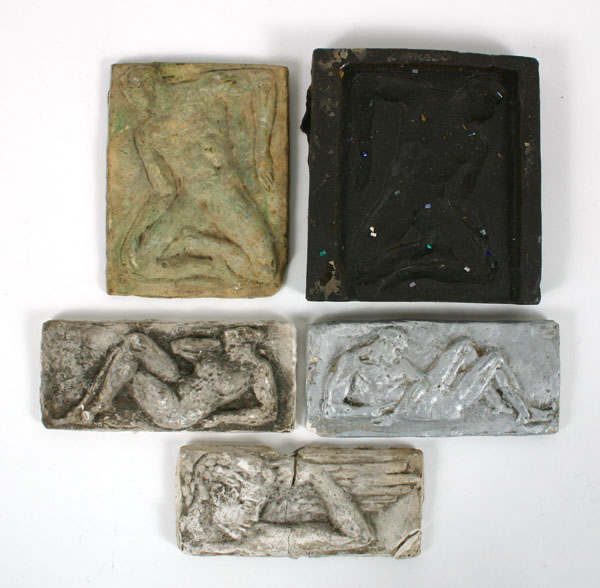 Appraisal: Robert Lohman American - lot of four plaster impressions and