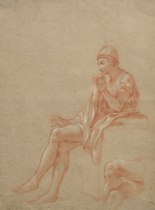 Appraisal: Unknown Artist French th Century Study of a seated male