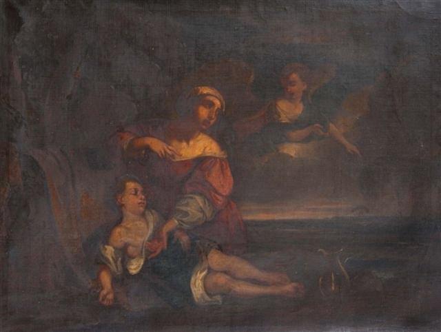 Appraisal: TH CENTURY ITALIAN SCHOOL - Religious group with mother child