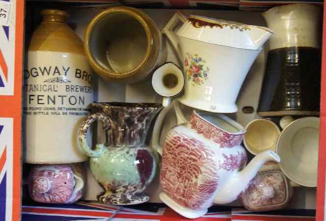 Appraisal: Three Trays comprising various China Manufactures Wall Plaques Sugar Bowls