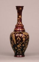 Appraisal: Decorative Cased Glass Vase ca Late th Century Vase has