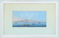 Appraisal: UNSIGNED Italian th th Century NAPLES HARBOR Gouache harbor scene