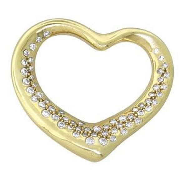 Appraisal: Tiffany Co Elsa Peretti Open Heart k Gold Diamond Pendant