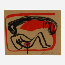 Appraisal: Mira Schor UNTITLED gouache on paper h w in cm