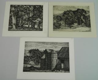 Appraisal: Luigi Lucioni etchings Luigi Lucioni American - - ''Tree Tapestry''