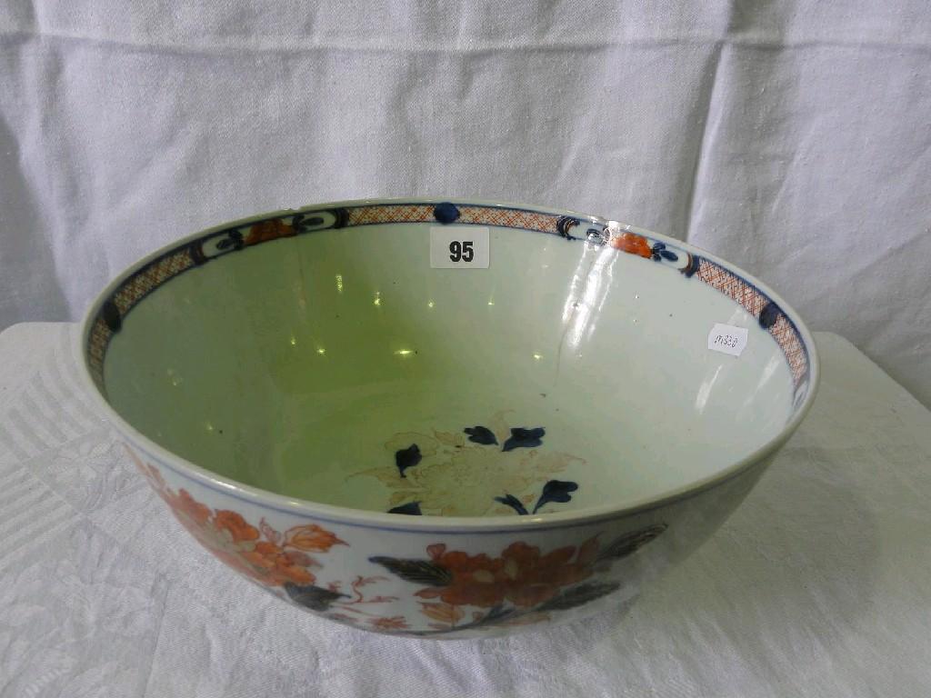 Appraisal: A th century Imari bowl with painted and gilded floral