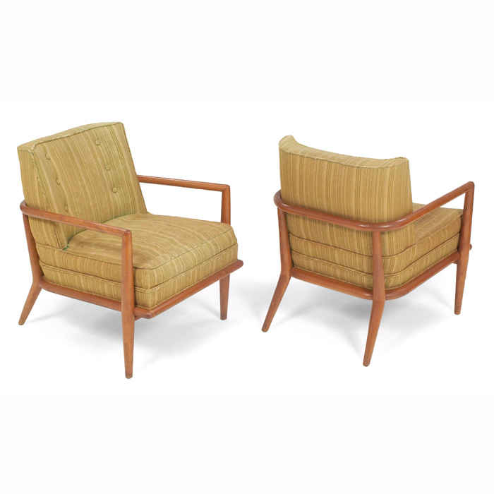 Appraisal: T H Robsjohn-Gibbings Tub chairs pair by Widdicomb model rounded